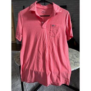 Vineyard Vines Boys Coral Seawall Solid Edgartown Polo Kids Size Large